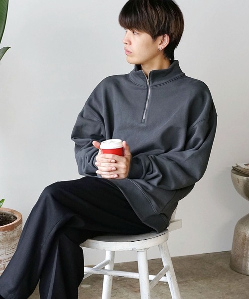 【セール】FRUIT OF THE LOOM/フルーツオブザルーム FTL ヘビーオンスハーフZIP スウェット（スウェット）｜FRUIT OF THE LOOM（フルーツオブザルーム）