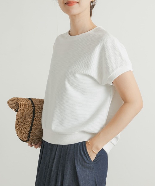 URBAN RESEARCH DOORS(アーバンリサーチドアーズ)の「ジャガードフレンチプルオーバー(Tシャツ/カットソー・レディース・ネイビー/オフホワイト/カーキ・MEDIUM)」の4枚目の写真