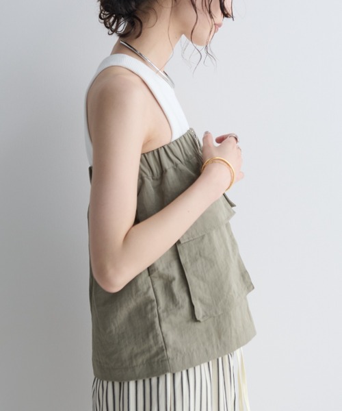 MERLOT（メルロー）の「ナイロンマルチwayダブルジップビスチェ/スカート（スカート・レディース・ブラック/カーキ・FREE）」の21枚目の写真