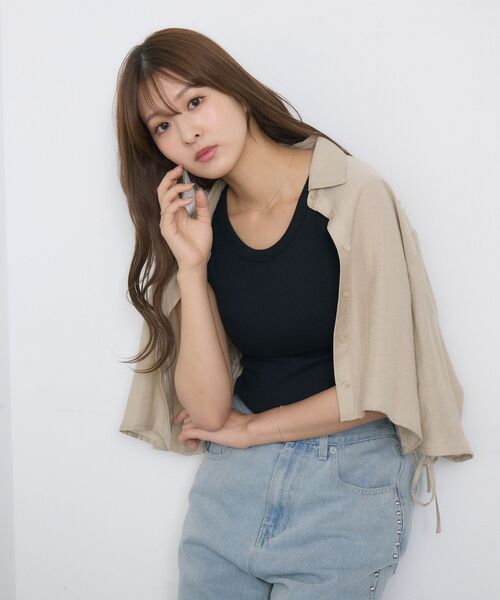 セール】シャーリングクロップドSH（シャツ/ブラウス）｜RETRO GIRL