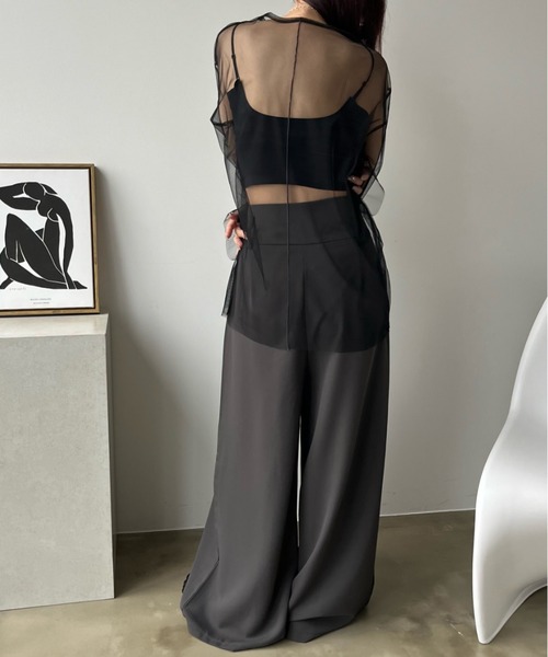 bita.（ビタ）の「配色パイピングシアートップス（Tシャツ/カットソー・レディース・ブルー/ブラック/ホワイト・FREE）」の20枚目の写真