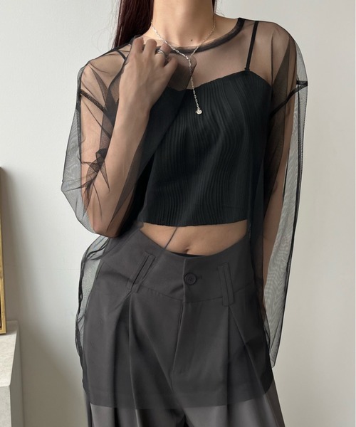 bita.（ビタ）の「配色パイピングシアートップス（Tシャツ/カットソー・レディース・ブルー/ブラック/ホワイト・FREE）」の10枚目の写真