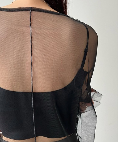 bita.（ビタ）の「配色パイピングシアートップス（Tシャツ/カットソー・レディース・ブルー/ブラック/ホワイト・FREE）」の16枚目の写真