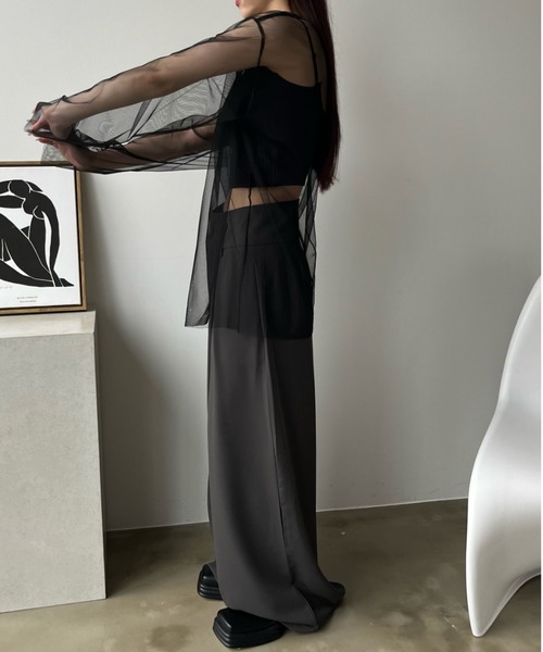 bita.（ビタ）の「配色パイピングシアートップス（Tシャツ/カットソー・レディース・ブルー/ブラック/ホワイト・FREE）」の21枚目の写真