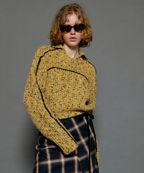 Nep Yarn Linking Knit Tops/ネップリンキングニットトップス【MAISON SPECIAL/メゾンスペシャル】(ニット/セーター)|MAISON SPECIAL(メゾンスペシャル) Nep Yarn Linking Knit Tops/ネップリンキングニットトップス【MAISON SPECIAL/メゾンスペシャル】(ニット/セーター)|MAISON SPECIAL(メゾンスペシャル)