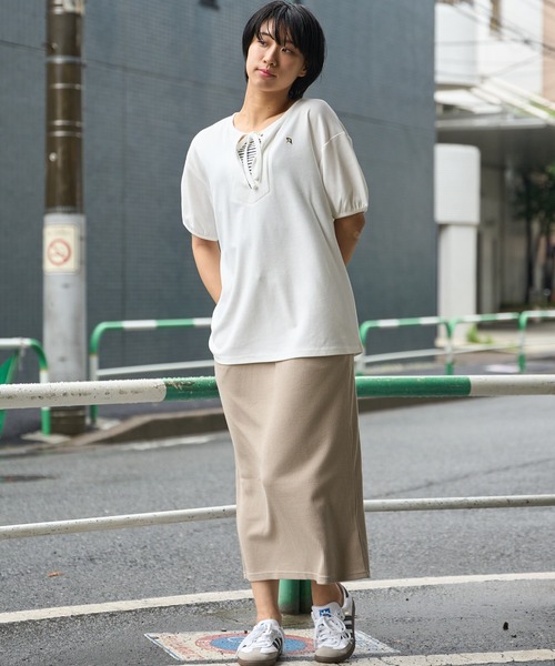 Arnold Palmer（アーノルドパーマー）の「リブ ナロースカート（スカート・レディース・ブラック/チャコールグレー/ベージュ・S/M/L）」の16枚目の写真