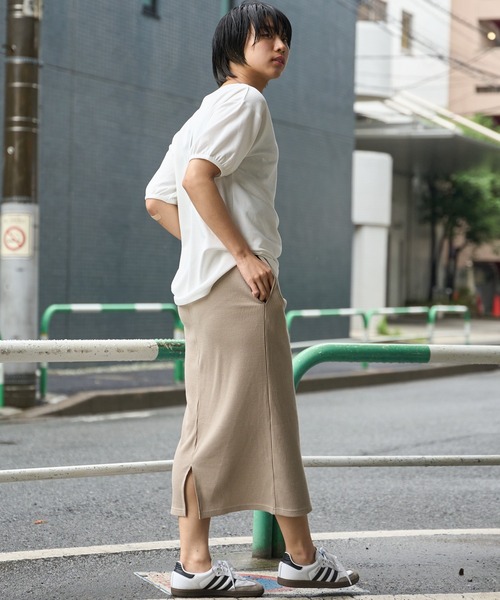 Arnold Palmer（アーノルドパーマー）の「リブ ナロースカート（スカート・レディース・ブラック/チャコールグレー/ベージュ・S/M/L）」の18枚目の写真