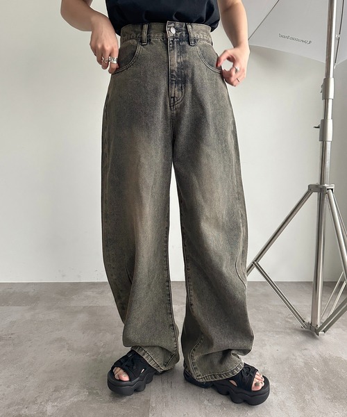 apres jour mignon(アプレジュールミニョン)の「カーブデニム【ZOZOTOWN限定アイテム】(デニムパンツ・レディース・ブルー/ブラック/ブルー系その他・X-LARGE/SMALL/MEDIUM/LARGE)」の10枚目の写真