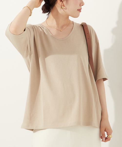 plage（プラージュ）の「twist jersey Tシャツ（Tシャツ/カットソー