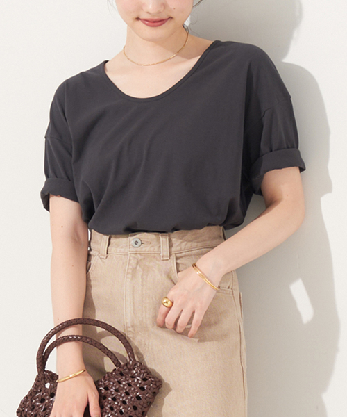 plage（プラージュ）の「twist jersey Tシャツ（Tシャツ/カットソー