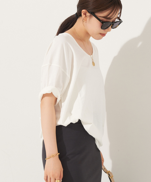 plage（プラージュ）の「twist jersey Tシャツ（Tシャツ/カットソー