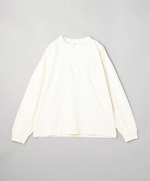 coen(コーエン)の「ピグメントヘンリーネックロングTシャツ(Tシャツ/カットソー・メンズ・ダークグレー/ナチュラル・M/L/XL)」の2枚目の写真