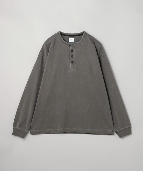 coen(コーエン)の「ピグメントヘンリーネックロングTシャツ(Tシャツ/カットソー・メンズ・ダークグレー/ナチュラル・M/L/XL)」の11枚目の写真