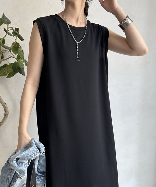 DouDou（ドゥドゥ）の「チュール切替タンクワンピース（ワンピース・レディース・ベージュ/ブラウン/ブラック・FREE）」の10枚目の写真