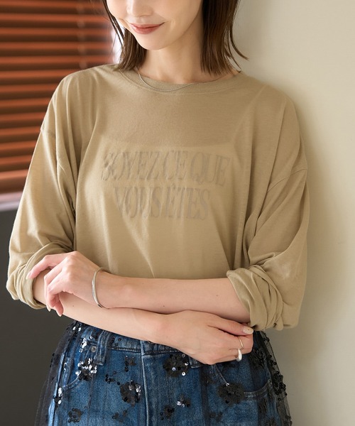 セール】ロゴシアーロングTシャツ（Tシャツ/カットソー）｜ROPE