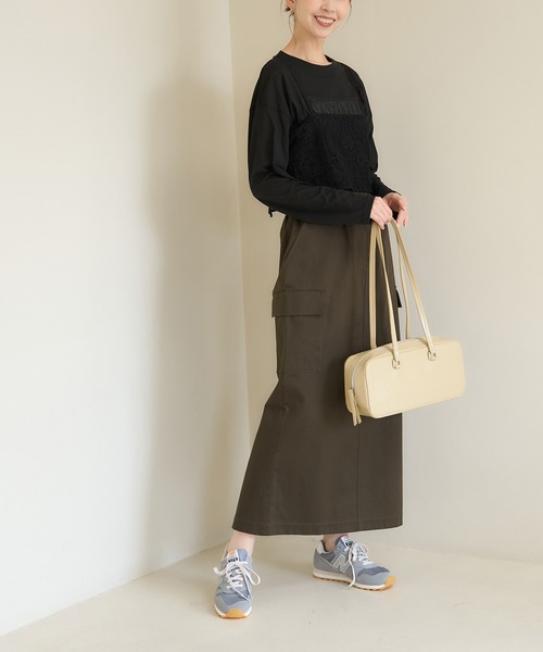 ROPE' PICNIC(ロペピクニック)の「ロゴシアーロングTシャツ(Tシャツ/カットソー・レディース・ブラック/ブラック系その他/ベージュ/ホワイト/ホワイト系その他/ベージュ系その他・38)」の8枚目の写真