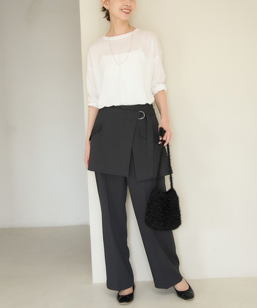 ROPE' PICNIC(ロペピクニック)の「ロゴシアーロングTシャツ(Tシャツ/カットソー・レディース・ブラック/ブラック系その他/ベージュ/ホワイト/ホワイト系その他/ベージュ系その他・38)」の21枚目の写真