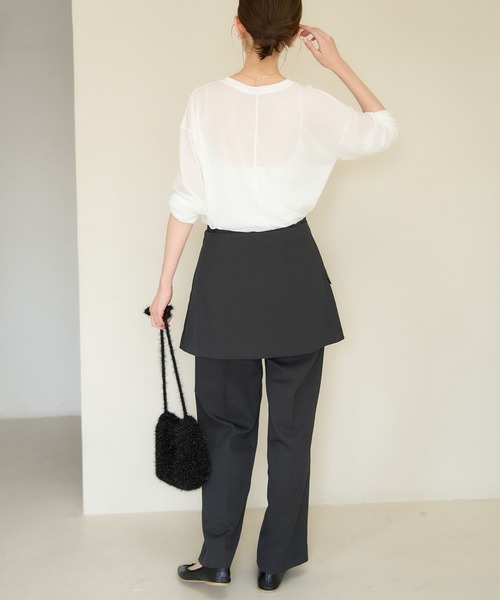 ROPE' PICNIC(ロペピクニック)の「ロゴシアーロングTシャツ(Tシャツ/カットソー・レディース・ブラック/ブラック系その他/ベージュ/ホワイト/ホワイト系その他/ベージュ系その他・38)」の22枚目の写真