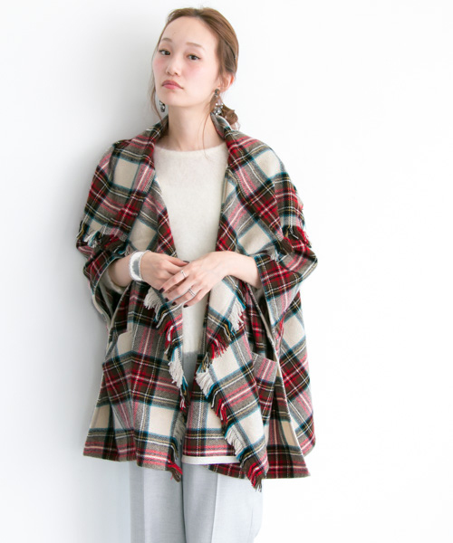 URBAN RESEARCH（アーバンリサーチ）の「UR チェック柄フリンジ