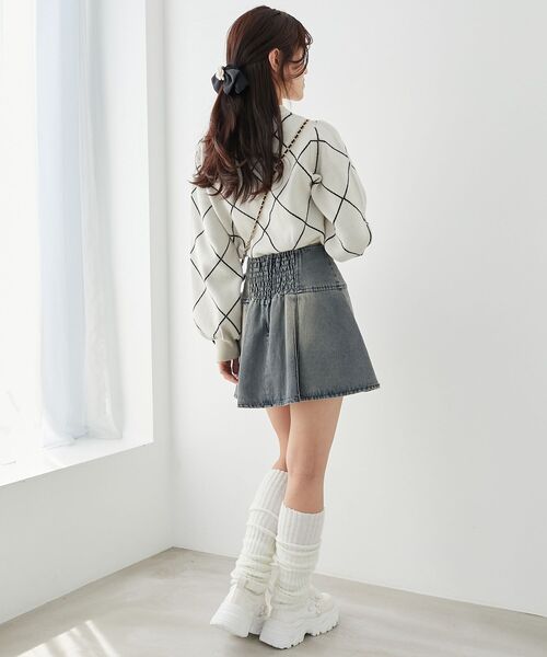 MAJESTIC LEGON（マジェスティックレゴン）の「プチリボンビジューニット（ニット/セーター・レディース・ピンク系その他2/ホワイト系その他2/ブラック系その他/グレー系その他・MEDIUM）」の20枚目の写真