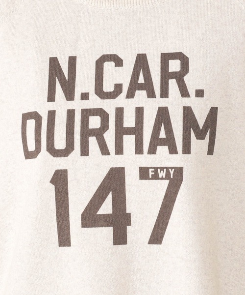 studio CLIP（スタディオクリップ）の「12ゲージロゴプリントニットTシャツ（Tシャツ/カットソー・レディース・アイボリー/ライトグレー/スモーク・FREE）」の19枚目の写真