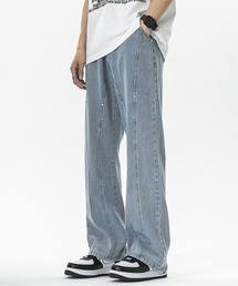 B.R.U（ブル）の「ライン入りスタッズデニム（デニムパンツ・メンズ）」