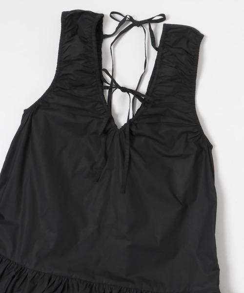 GANNI（ガニー）の「GANNI　Cotton Poplin Mini Dress（ワンピース・レディース・ブラック・36）」の5枚目の写真