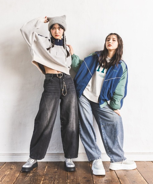 repipi armario（レピピ アルマリオ）の「ハーフZIPラインニットトップス（ニット/セーター・キッズ・アイボリー/ブルー/ブラック/グリーン・SMALL/MEDIUM/LARGE）」の5枚目の写真