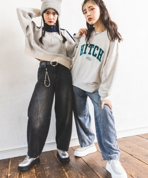 repipi armario（レピピ アルマリオ）の「ハーフZIPラインニットトップス（ニット/セーター・キッズ・アイボリー/ブルー/ブラック/グリーン・SMALL/MEDIUM/LARGE）」の9枚目の写真