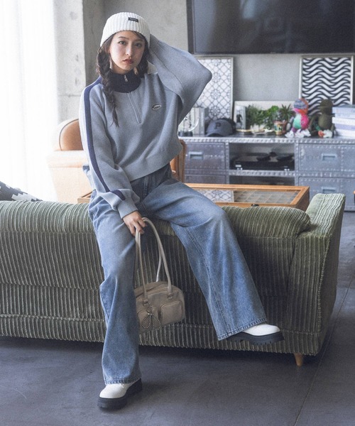 repipi armario（レピピ アルマリオ）の「ハーフZIPラインニット