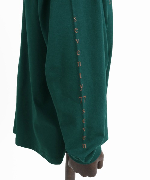 seventy seven（セブンティセブン）の「mlt4831- middle onz over size L-S t-shirts (flag) カットソー（Tシャツ/カットソー・メンズ・ブラック/グリーン系その他/ホワイト・S/M/L/XL）」の19枚目の写真