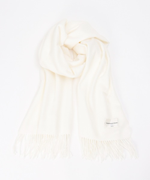 ikka(イッカ)の「カシミヤタッチカラーマフラー(マフラー・レディース・ピンク/ブラウン/ベージュ/ブラック/ブルー/クリアイエロー/グレー/オフホワイト・FREE)」の2枚目の写真