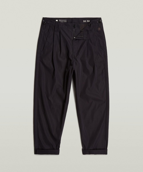G-STAR(ジースター)の「PLEATED TECH CHINO RELAXED/撥水加工リラックスプリーツテーパードチノパンツ/テックパンツ(スラックス・メンズ・ダークブラック・28/30/36/30/32/30/33/30/34/30/31/30/30/30/29/30)」の7枚目の写真