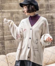 niko and... | モチーフ&レタリングVカーディガン(カーディガン/ボレロ)