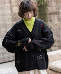 niko and... | モチーフ&レタリングVカーディガン(カーディガン/ボレロ)