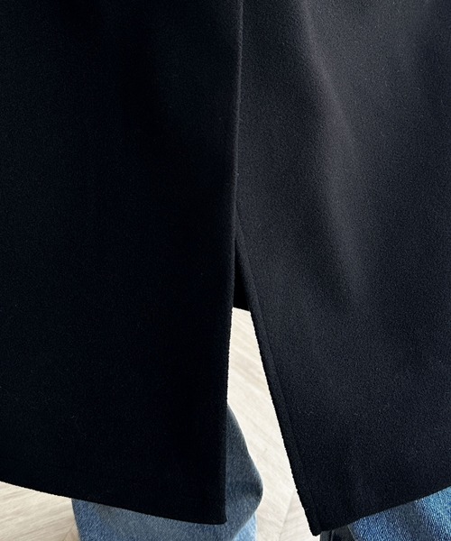 classicalelf(クラシカルエルフ)の「洗練された 冬スタイルを彩る。 フェイク ウール ベルト付き ダブル チェスター コート(ロング丈)(チェスターコート・レディース・チャコール/ブラック/ブラウン・X-LARGE/SMALL/MEDIUM/LARGE)」の16枚目の写真