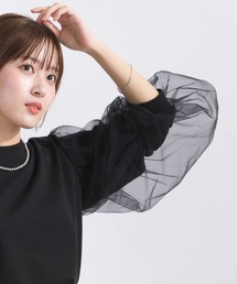 PICCIN | 袖チュールカットソー(Tシャツ/カットソー)