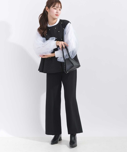 PICCIN(ピッチン)の「袖チュールカットソー(Tシャツ/カットソー・レディース・オフホワイト/ブラック・M)」の15枚目の写真