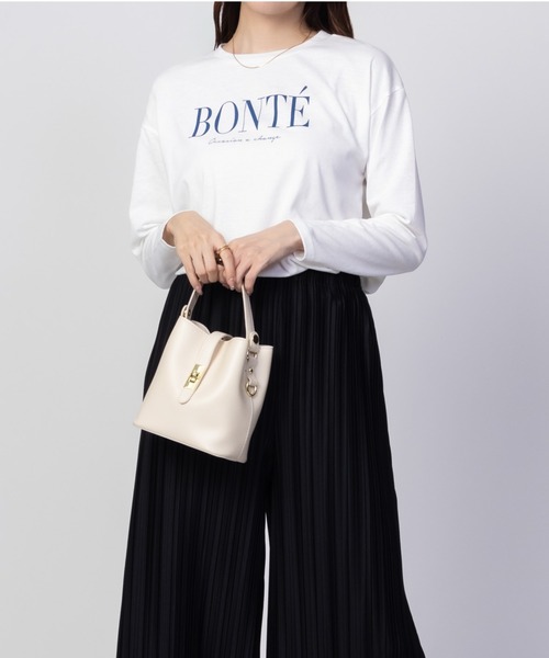 NAVY(ネイビー)の「NAVY ロゴプリント 長袖Tシャツ ロンT(Tシャツ/カットソー・レディース・ホワイト/グレイッシュベージュ/チャコールグレー・M/L)」の14枚目の写真
