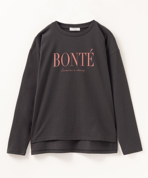 NAVY(ネイビー)の「NAVY ロゴプリント 長袖Tシャツ ロンT(Tシャツ/カットソー・レディース・ホワイト/グレイッシュベージュ/チャコールグレー・M/L)」の7枚目の写真