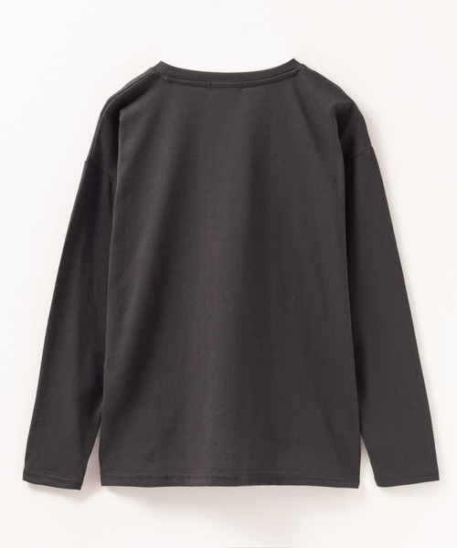 NAVY(ネイビー)の「NAVY ロゴプリント 長袖Tシャツ ロンT(Tシャツ/カットソー・レディース・ホワイト/グレイッシュベージュ/チャコールグレー・M/L)」の8枚目の写真