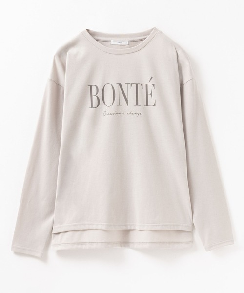 NAVY(ネイビー)の「NAVY ロゴプリント 長袖Tシャツ ロンT(Tシャツ/カットソー・レディース・ホワイト/グレイッシュベージュ/チャコールグレー・M/L)」の9枚目の写真