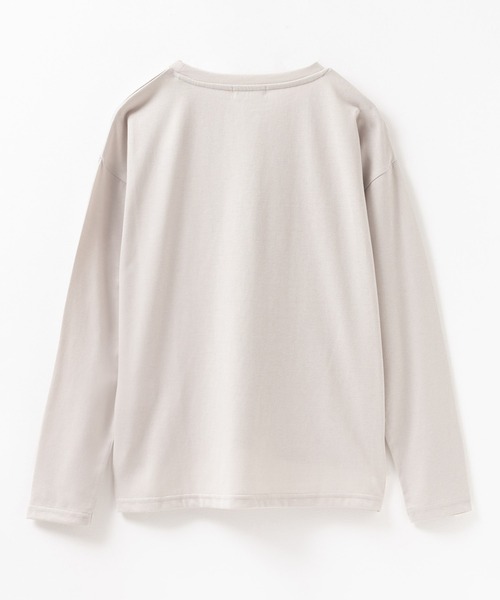 NAVY(ネイビー)の「NAVY ロゴプリント 長袖Tシャツ ロンT(Tシャツ/カットソー・レディース・ホワイト/グレイッシュベージュ/チャコールグレー・M/L)」の10枚目の写真