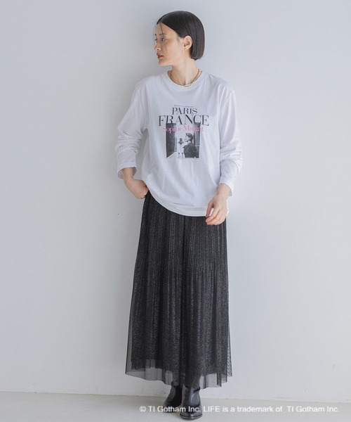 A part by(アパートバイ)の「【別注】LIFEフォトロンT(Tシャツ/カットソー・レディース・オフホワイト/ホワイト系その他5/ブラック・FREE)」の17枚目の写真