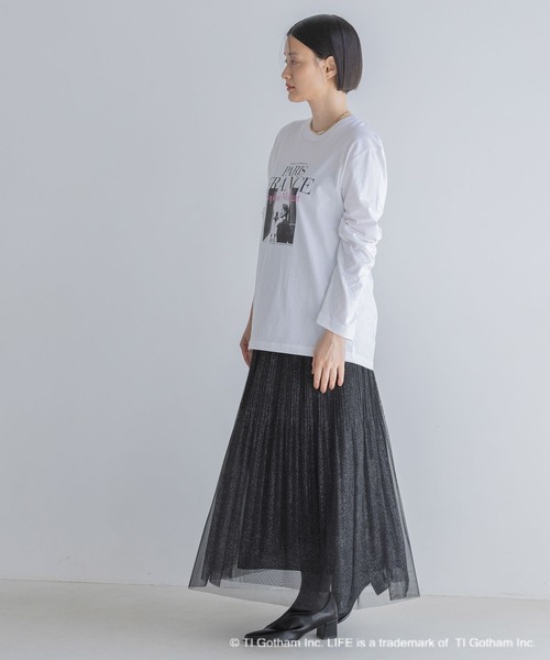 A part by(アパートバイ)の「【別注】LIFEフォトロンT(Tシャツ/カットソー・レディース・オフホワイト/ホワイト系その他5/ブラック・FREE)」の19枚目の写真