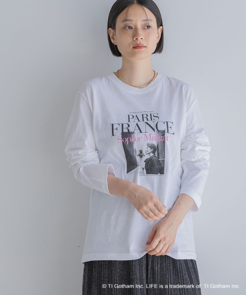 A part by(アパートバイ)の「【別注】LIFEフォトロンT(Tシャツ/カットソー・レディース・オフホワイト/ホワイト系その他5/ブラック・FREE)」の21枚目の写真