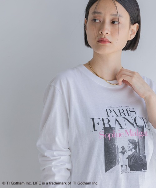 A part by(アパートバイ)の「【別注】LIFEフォトロンT(Tシャツ/カットソー・レディース・オフホワイト/ホワイト系その他5/ブラック・FREE)」の22枚目の写真