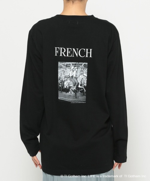 A part by(アパートバイ)の「【別注】LIFEフォトロンT(Tシャツ/カットソー・レディース・オフホワイト/ホワイト系その他5/ブラック・FREE)」の8枚目の写真
