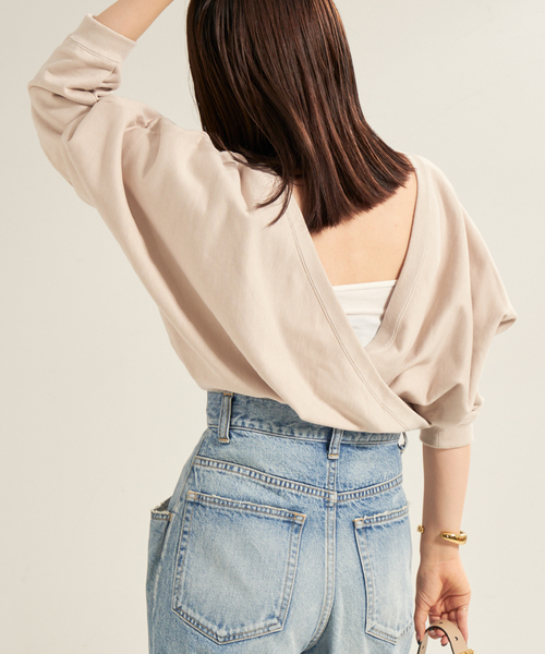 新品　プラージュplage リブバックオープンプルオーバー Rib Back Open プルオーバー（Tシャツ／カットソー）｜Plage