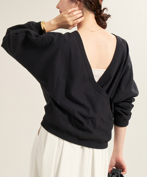 plage バックオープンフェミニンスウェット plage（プラージュ）の「《WEB・有楽町店限定》バックオープン